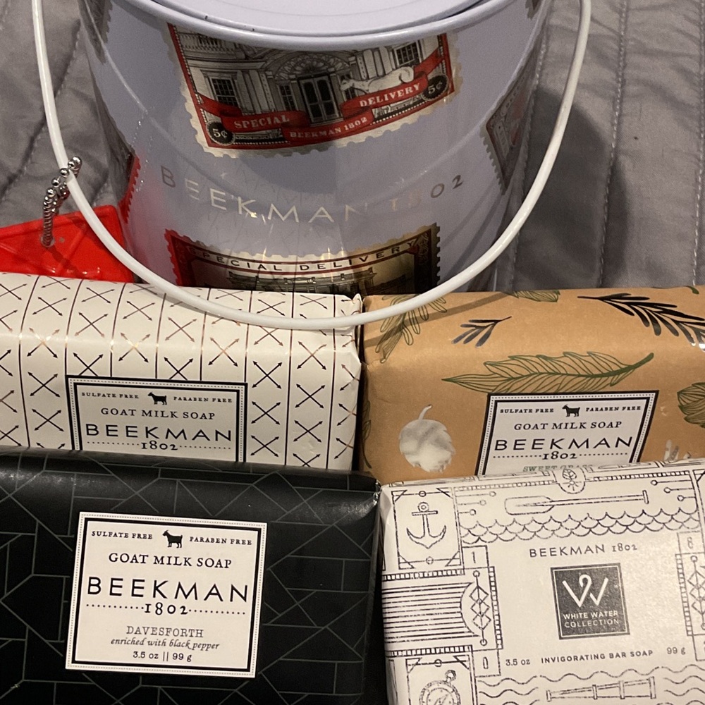 Beekman 1802 Bath Soap Set - Black, White, Tan - Picture 2 of 8